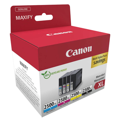 Artikelbild 2 für Canon PGI-2500 XL BK/C/M/Y schwarz, cyan, magenta, gelb Druckerpatronen, 4er-Set, Artikelnummer 207419