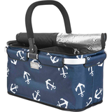 Artikelbild 1 für Genius Einkaufskorb Falko Duo, dunkelblau mit weißen Ankern Stoff dunkelblau, weiß, Artikelnummer 363786