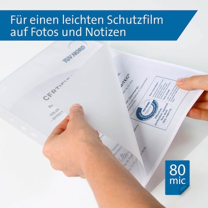 Artikelbild 3 für 100 DAHLE Laminierfolien glänzend für A4 80 micron, Artikelnummer 422059