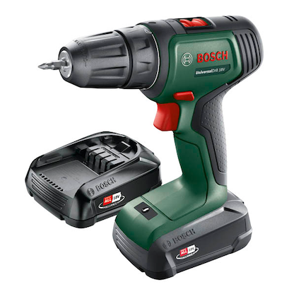 Artikelbild 16 für BOSCH Home & Garden UniversalDrill 18V Akku-Bohrschrauber 18,0 V, mit 2 Akkus, Artikelnummer 467007