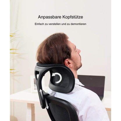 Artikelbild 6 für FlexiSpot Bürostuhl YZ04O Stoff orange, Gestell weiß, Artikelnummer 656458