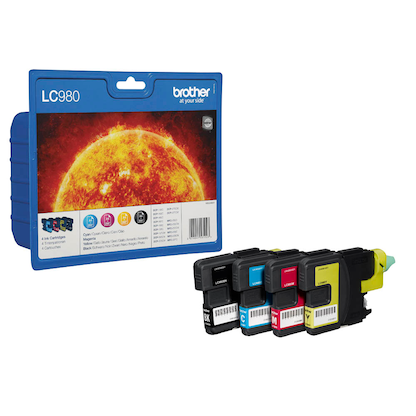 Artikelbild 18 für brother LC-980BK/C/M/Y schwarz, cyan, magenta, gelb Druckerpatronen, 4er-Set, Artikelnummer 439257
