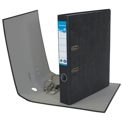 Artikelbild 2 für DONAU ÖKO Ordner schwarz marmoriert Karton 5,0 cm DIN A4, Artikelnummer 184549