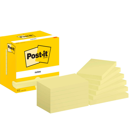 Artikelbild 11 für Post-it® Haftnotizen 655-CY gelb, 12 Blöcke, Artikelnummer 390039
