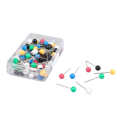 Artikelbild für 250 office discount Pinnnadeln farbsortiert, Artikelnummer 620906