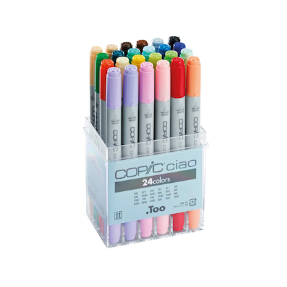 Artikelbild 2 für COPIC® Ciao Layoutmarker-Set farbsortiert 1,0 + 6,0 mm, 24 St., Artikelnummer 710208