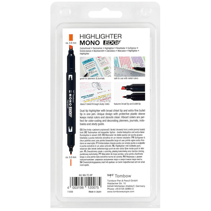 Artikelbild 2 für Tombow MONO edge Textmarker farbsortiert, 6 St., Artikelnummer 124333