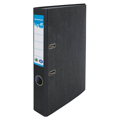 Artikelbild für DONAU ÖKO Ordner schwarz marmoriert Karton 5,0 cm DIN A4, Artikelnummer 184549