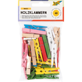 Artikelbild 1 für folia Holzklammern mehrfarbig basic 48 St., Artikelnummer 479044