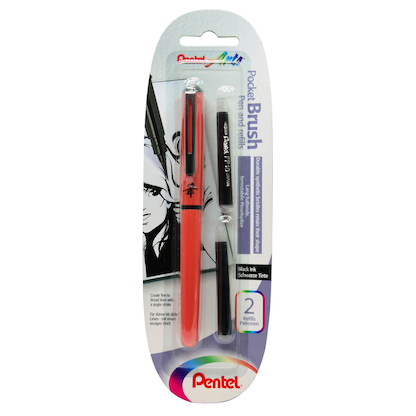 Artikelbild 15 für Pentel Pocket Brush Pen and refills XGFKPF/FP10 Brush-Pen schwarz, 1 St., Artikelnummer 860876