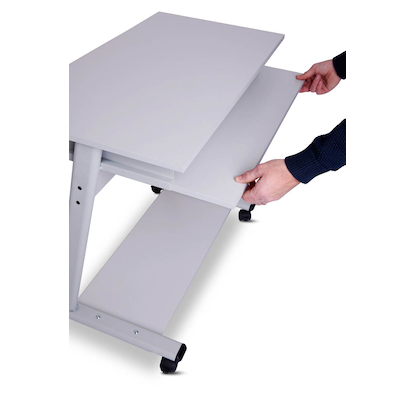 Artikelbild 7 für rocada ZETA PC-Tisch mit Rollen lichtgrau 80,0 x 50,0 x 79,0 cm, Artikelnummer 585930