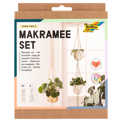 Artikelbild 3 für folia Makramee-Set Urban Jungle natur, rosé, Artikelnummer 963391