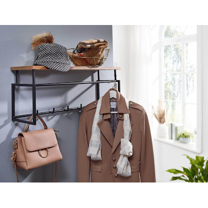 Artikelbild 3 für WOHNLING Wandgarderobe WL6.450 braun Holz 5 Haken 71,0 x 29,0 cm, Artikelnummer 908891