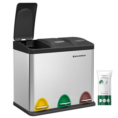 Artikelbild 5 für SONGMICS Mülltrenner 3 x 8,0 l edelstahl, Artikelnummer 291797