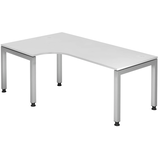 Artikelbild 1 für HAMMERBACHER JS82 höhenverstellbarer Schreibtisch weiß L-Form, 5-Fuß-Gestell weiß 200,0 x 120,0 cm, Artikelnummer 864138