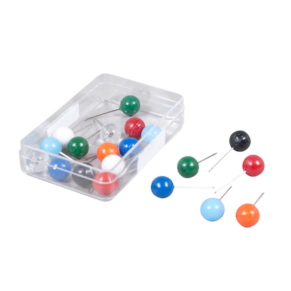 Artikelbild für 20 office discount Pinnnadeln farbsortiert, Artikelnummer 620971