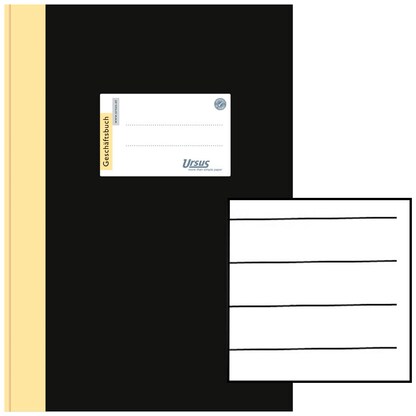 Artikelbild 12 für Ursus Geschäftsbuch DIN A4 liniert, schwarz Hardcover 192 Seiten, Artikelnummer 991141