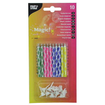 Artikelbild für 10 PAPSTAR Geburtstagskerzen Magisch mehrfarbig, Artikelnummer 683104