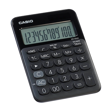 Artikelbild 2 für CASIO MS-20UC Tischrechner schwarz, Artikelnummer 436042