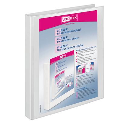 Artikelbild für VELOFLEX VELODUR® Präsentationsringbücher 2-Ringe weiß 2,0 cm DIN A4, 10 St., Artikelnummer 599449