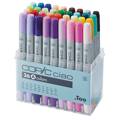 Artikelbild 2 für COPIC® Ciao A Layoutmarker-Set farbsortiert 1,0 + 6,0 mm, 36 St., Artikelnummer 711155
