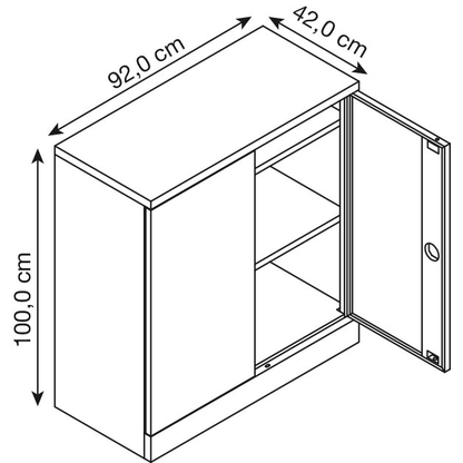 Artikelbild 2 für Gürkan Stahlschrank 109941 lichtgrau 92,0 x 42,0 x 100,0 cm, zerlegt, Artikelnummer 220691