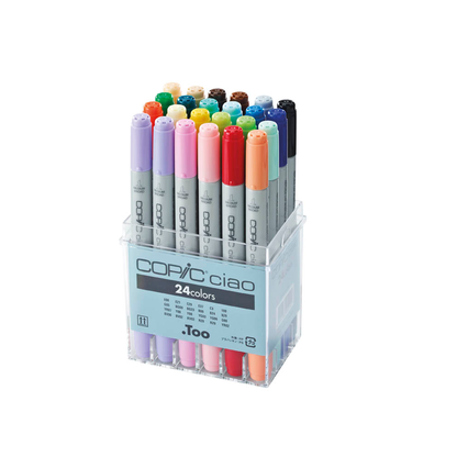 Artikelbild 6 für COPIC® Ciao Layoutmarker-Set farbsortiert 1,0 + 6,0 mm, 24 St., Artikelnummer 710208