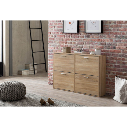 Artikelbild 7 für WOHNLING Schuhschrank, WL5.828 sonoma-eiche 4 Fachböden 120,0 x 24,0 x 81,0 cm, Artikelnummer 907644