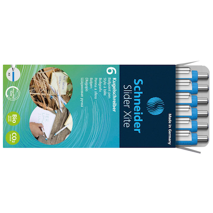 Artikelbild 3 für 5 + 1 GRATIS: Schneider Kugelschreiber Slider Xite weiß, Schreibfarbe: blau, 5 St. + GRATIS 1 St., Artikelnummer 264562