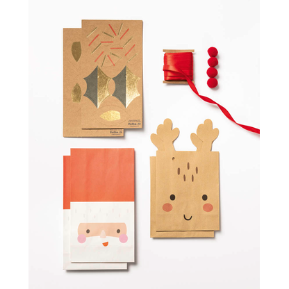 Artikelbild 2 für folia Papiertüten Santa & Deer mehrfarbig, Artikelnummer 719459