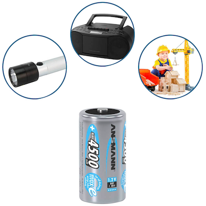 Artikelbild 4 für 2 ANSMANN Akkus Baby C 4.500 mAh, Artikelnummer 383802