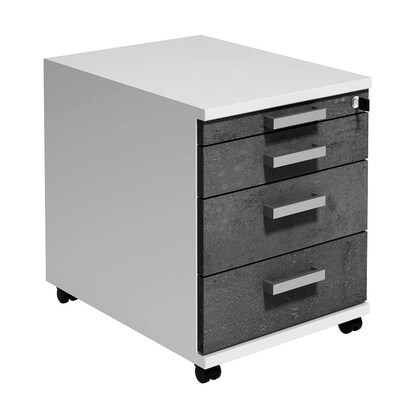 Artikelbild für röhr Imperia Rollcontainer weiß, quarzit 4 Auszüge 43,2 x 80,0 x 54,2 cm, Artikelnummer 569929