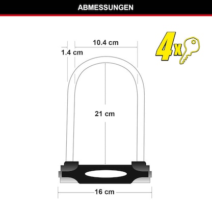 Artikelbild 2 für Master Lock® Fahrradschloss 8279EURDPRO schwarz, Artikelnummer 727703