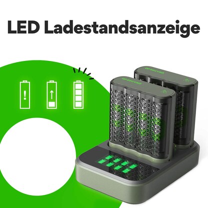 Artikelbild 5 für GP M452D 2x4-Port + Dockingstation Akku-Schnellladegerät inkl. Akkus, Artikelnummer 255347