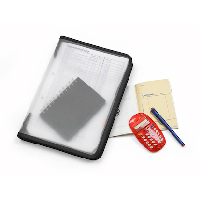 Artikelbild 2 für FolderSys Reißverschlussbeutel transparent/schwarz 0,5 mm, 1 St., Artikelnummer 357020