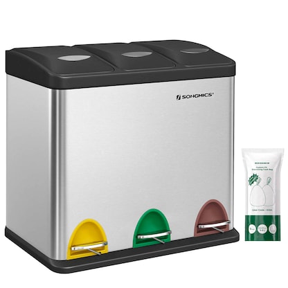 Artikelbild 2 für SONGMICS Mülltrenner 3 x 8,0 l edelstahl, Artikelnummer 291797
