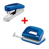 Artikelbild 1 für novus Locher und Heftgeräte Set E210/E15 blau, Artikelnummer 158749