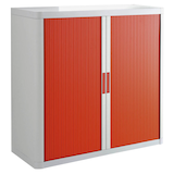 Artikelbild 1 für PAPERFLOW easyOffice Rollladenschrank weiß, rot ohne Fachböden 110,0 x 41,5 x 104,0 cm, Artikelnummer 146845