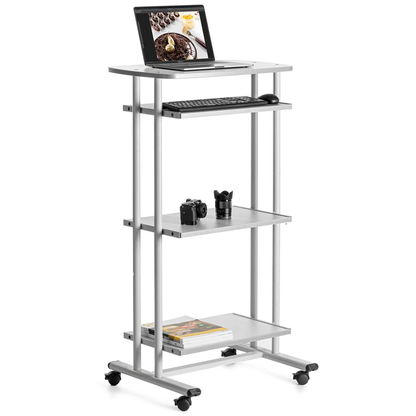 Artikelbild 2 für rocada PC-Tisch mit Rollen grau 68,0 x 53,0 x 126,0 cm, Artikelnummer 117836