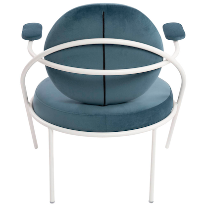 Artikelbild 4 für meet powered by PAPERFLOW Sessel SATURNE blau weiß Stoff, 1 St., Artikelnummer 231817