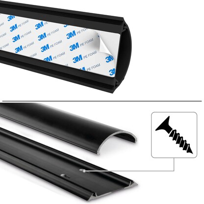 Artikelbild 4 für hama halbrund PVC Kabelkanal 100,0 cm schwarz, Artikelnummer 281989