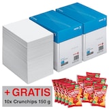 Artikelbild 1 für AKTION: xerox Kopierpapier Business DIN A4 80 g/qm 3x 2.500 Blatt + GRATIS 10x Crunchips Paprika Chips 150,0 g, Artikelnummer 725537