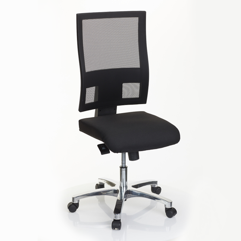 360-Grad-Artikelbild für Topstar Bürostuhl Nito, PRONETSYT20 Stoff schwarz, Gestell alu, Artikelnummer 441741