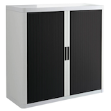 Artikelbild 1 für PAPERFLOW easyOffice Rollladenschrank weiß, schwarz ohne Fachböden 110,0 x 41,5 x 104,0 cm, Artikelnummer 146993