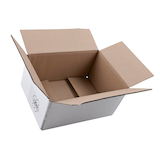 Artikelbild 1 für 20 Nestler Wellpapp-Faltkartons 1-wellig weiß 31,5 x 22,5 x 15,7 cm Außenmaß, Artikelnummer 597229