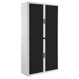 Artikelbild 1 für PAPERFLOW easyOffice Rollladenschrank weiß, schwarz ohne Fachböden 110,0 x 41,5 x 204,0 cm, Artikelnummer 147017