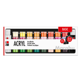 Artikelbild 1 für 35 Marabu Basic Acrylfarben farbsortiert 32 x 3,5 und 2 x 59,0 ml, Artikelnummer 222739