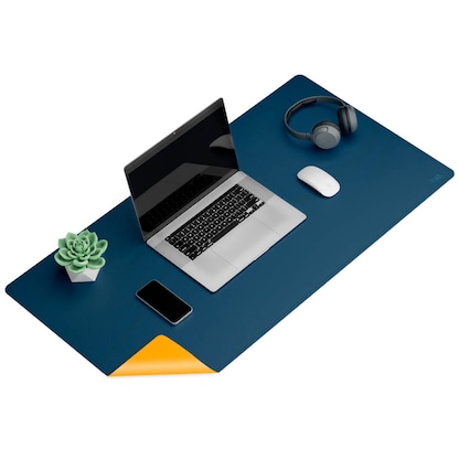 Artikelbild für sax design Schreibtischunterlage blau/gelb Kunstleder 90,0 x 45,0 cm, 1 St., Artikelnummer 517217