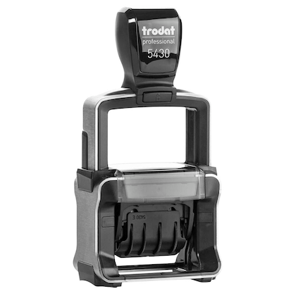 Artikelbild 2 für trodat Datumstempel mit Text 5430/L PROFESSIONAL selbstfärbend blau rot, 1 St., Artikelnummer 442881