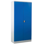 Artikelbild 1 für Gürkan Putzmittelschrank 111273 lichtgrau, enzianblau 80,0 x 38,0 x 180,0 cm, aufgebaut, Artikelnummer 561112